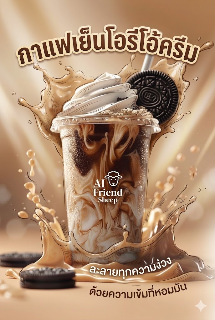 กาแฟเย็นโอรีโอ้ครีม