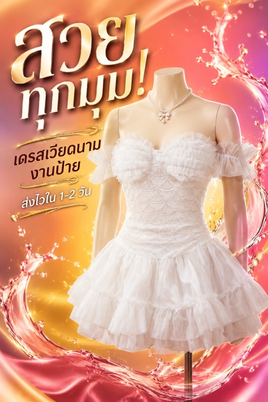 เดรสเวียดนามงานป้าย