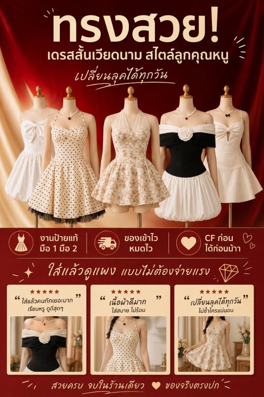 เดรสเวียดนามงานป้าย